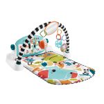 Fisher-Price Glow And Grow Kick & Play Piano Gym Baby Playmat With Musical Learning Toy, Blue - French Version