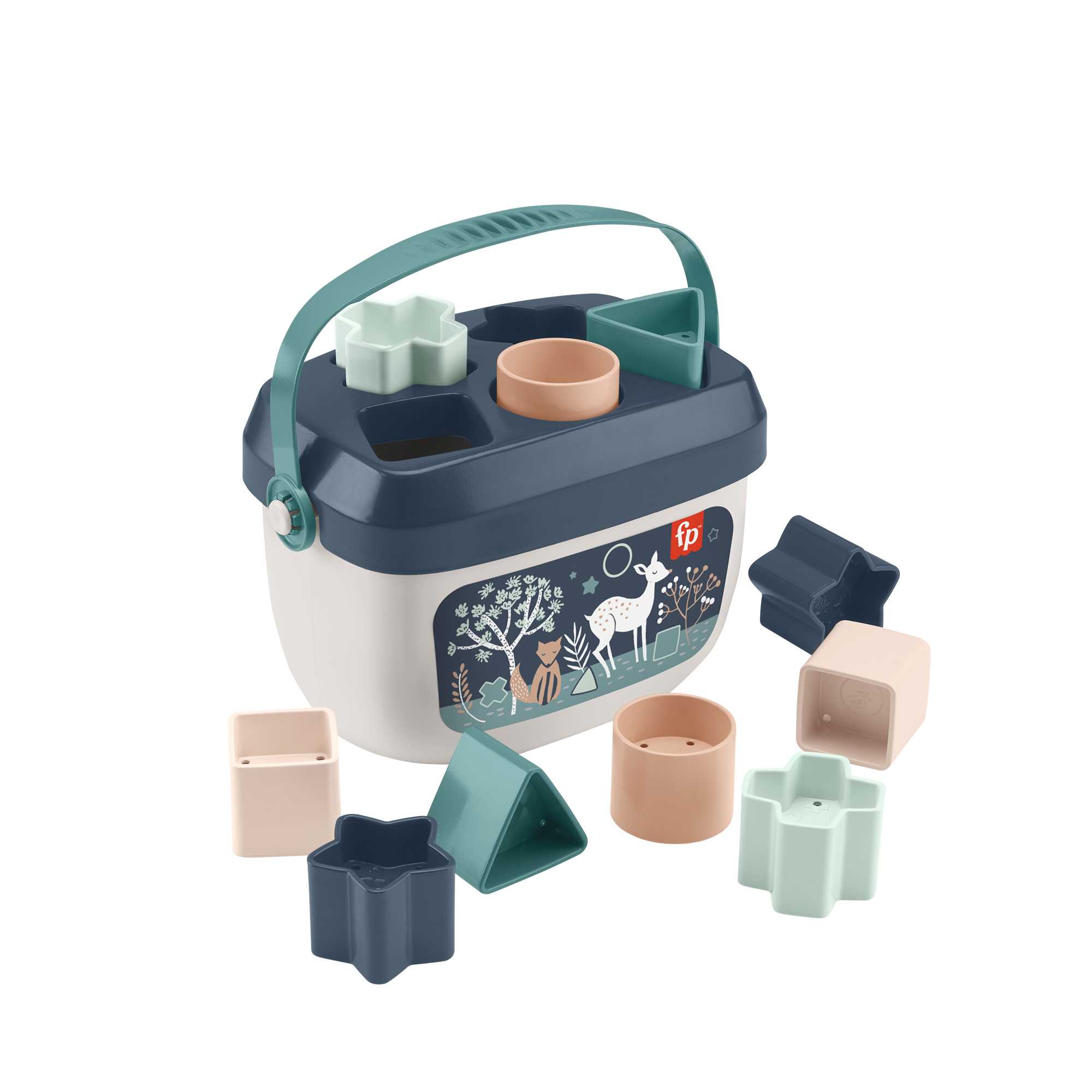 ncypeh2pmziyenz67do3 Fisher-Price Baby's First Blocks - Navy Fawn, Shape-Sorting Toy - Image 1