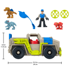 Imaginext Jurassic World Track & Transport Dino Truck Vehicle & Figure Set, 8 Pieces - Image 5