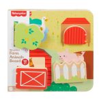 Fisher-Price Wooden Farm Animal Board Busy Activity Toy For Baby & Toddler, 1 Wood Piece - Image 6