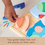 Fisher-Price Wooden Space Blocks Puzzle For Preschool Kids, 42 Wood Pieces - Image 3
