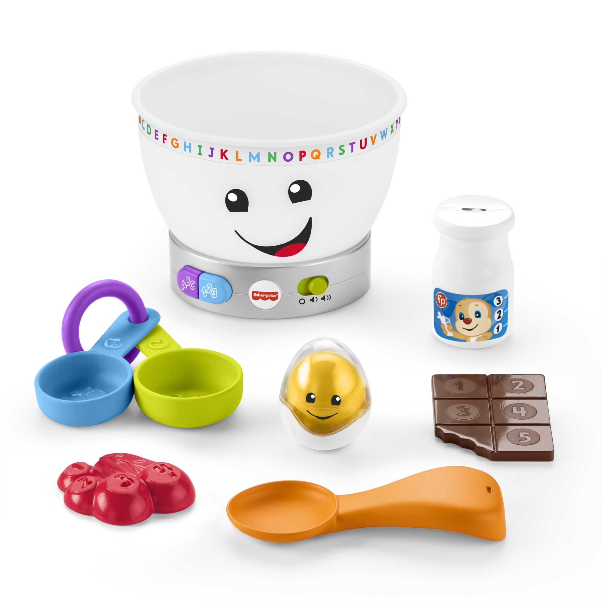oku94bmscfnyabisqvbf Fisher-Price Mixing Bowl Learning Toy With Lights Music And Pretend Food, Baby And Toddler Toy - Image 1