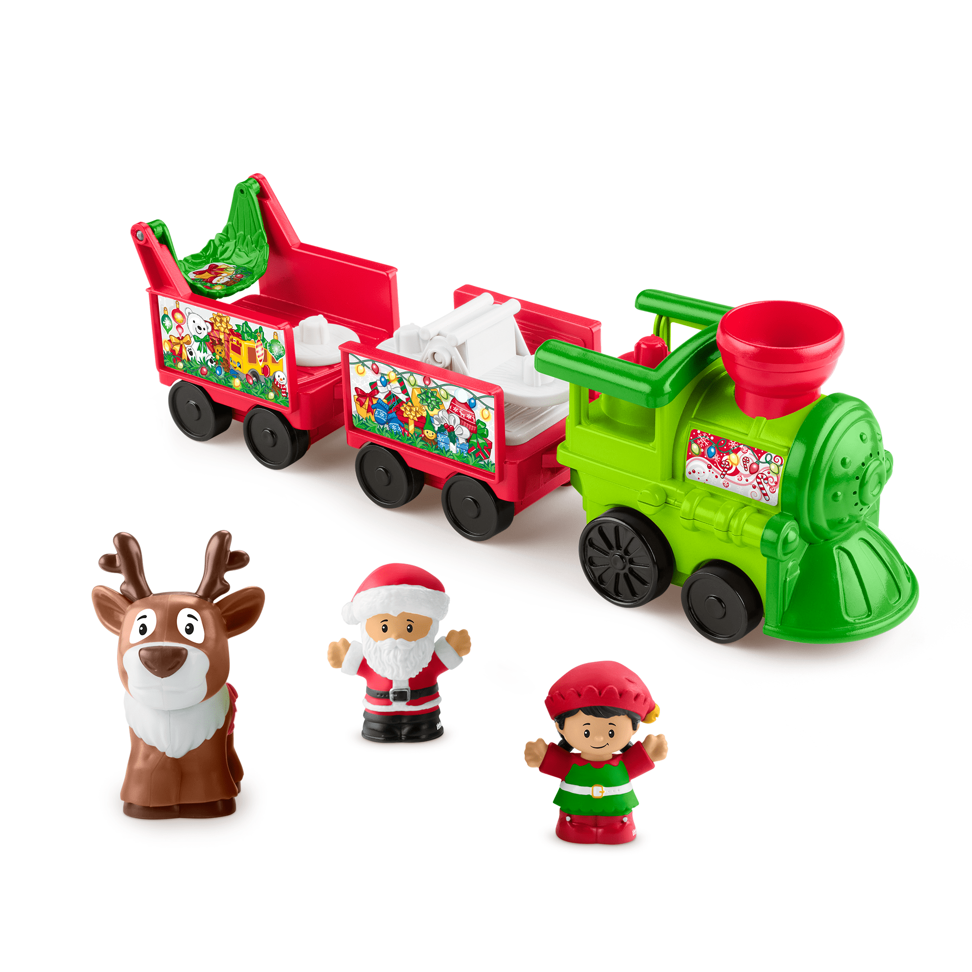 omotzfjbiqiffhlm5gpf_0b26400b-fa90-4e17-b1e0-620db84c38ca Fisher-Price Little People Musical Christmas Train Toddler Toy With Santa Elf & Reindeer Figures - Image 1