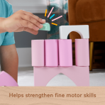 Fisher-Price Wooden Castle Block Set Toddler Stacking Toy, 28 Wood Pieces - Image 3