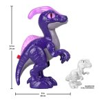 Imaginext Jurassic World Dinosaur Parasaurolophus XL Figure With Lights & Sounds, 10-inch Toy - Image 5