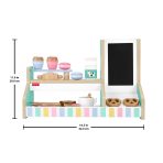 Fisher-Price Wooden Coffee Shop Set For Preschool Pretend Play, 20 Wood Pieces - Image 6