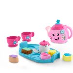 Fisher-Price Laugh & Learn Sweet Manners Tea Set Interactive Toddler Pretend Play, 11 Pieces