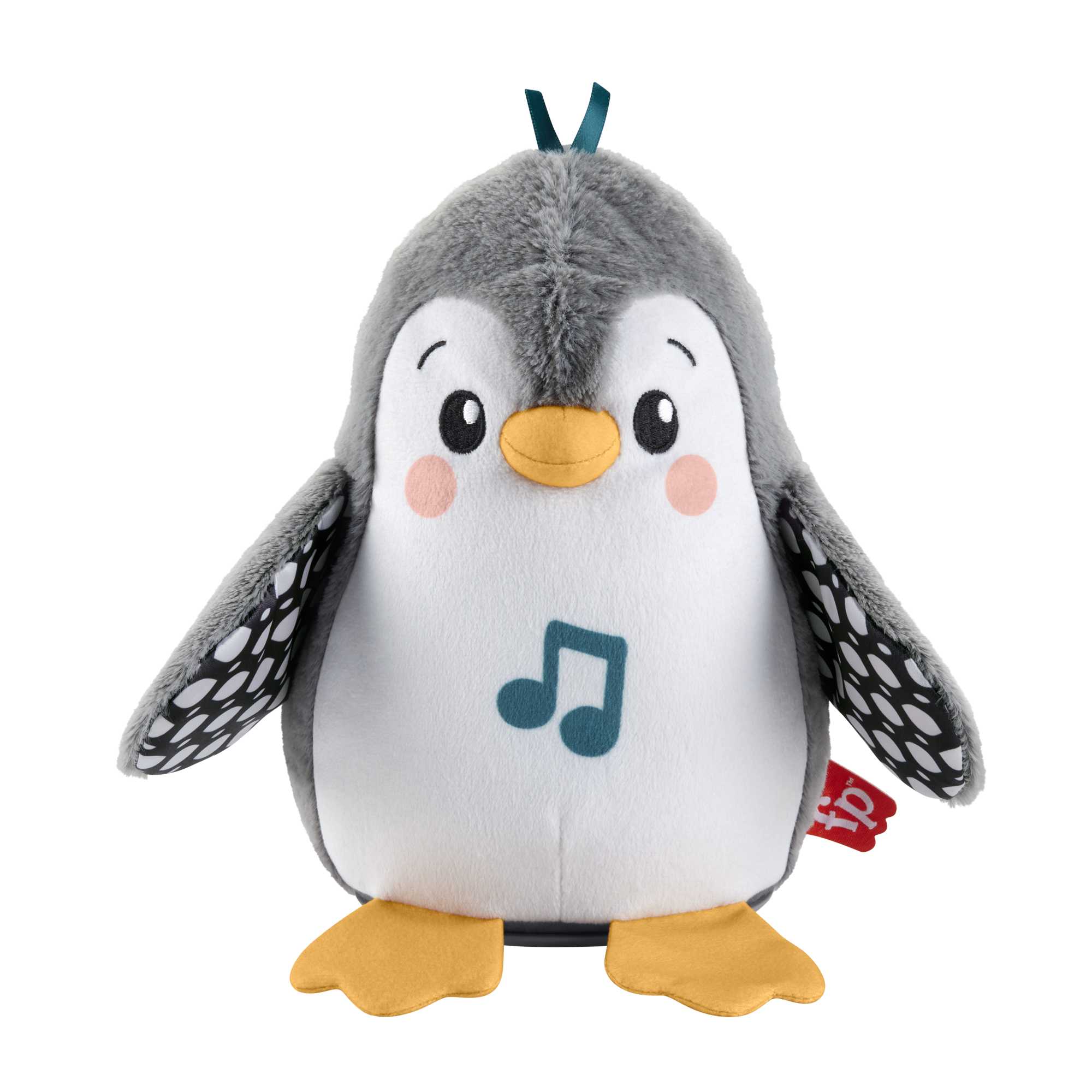 pe1dca0s1op988h48xfh Fisher-Price Plush Tummy Time Toy, Flap & Wobble Penguin, Newborn Musical Toy - Image 1
