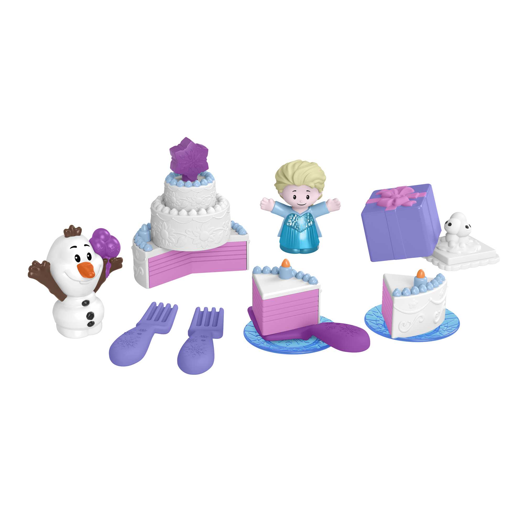qgq8vfdk6wumxyngjfb1 Disney Frozen Elsa & Olaf's Party Little People Toddler Playset With Figures, 12 Pieces - Image 1