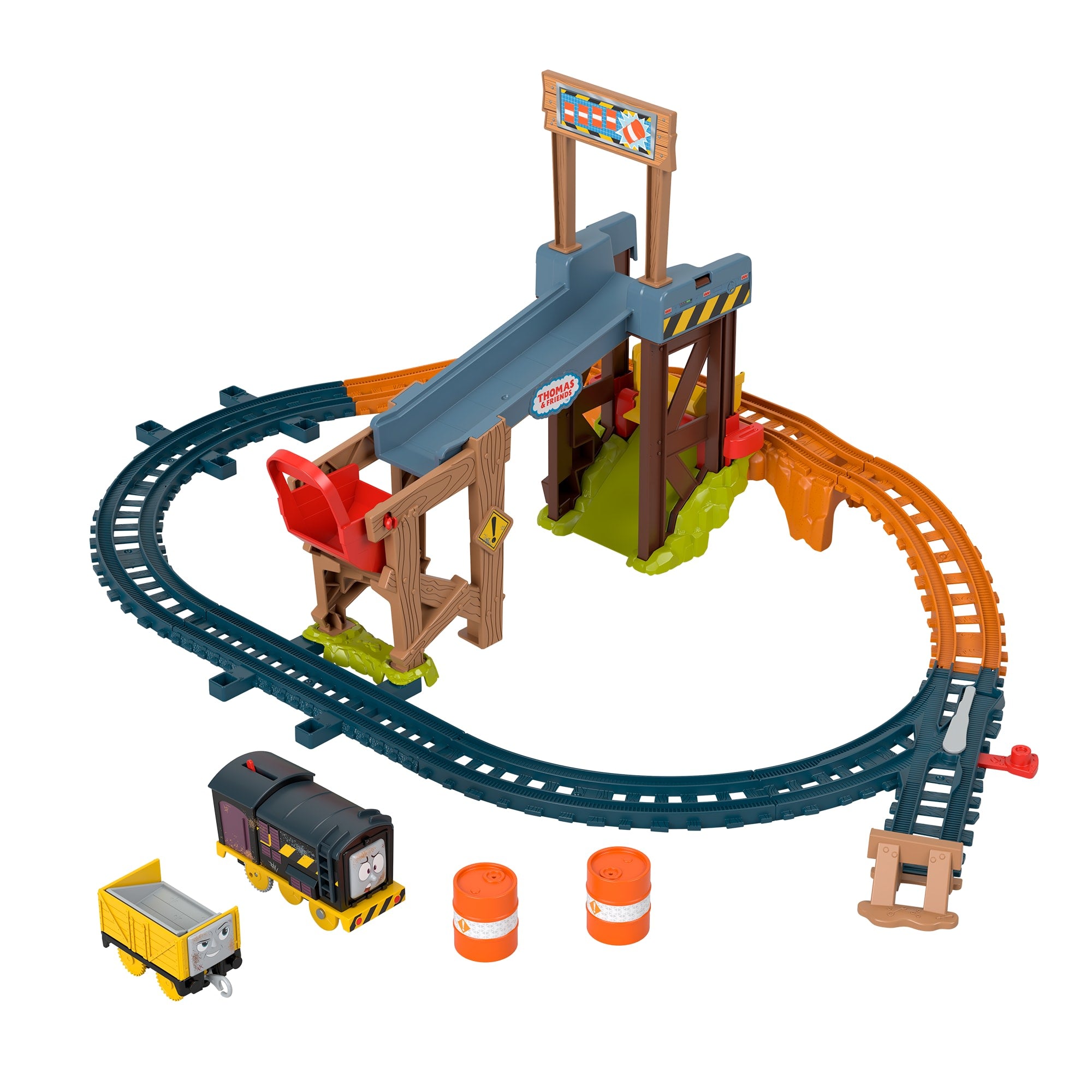 qgzvqbsnas7z07zvaz91_861d47a2-864c-43d5-bd10-d1ef95a9f964 Thomas & Friends Diesel's Lift & Load Construction Set, Motorized Toy Train With Track & Cargo - Image 1