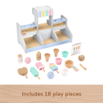 Fisher-Price Wooden Ice Cream Shop Set For Preschool Pretend Play, 18 Wood Pieces - Image 4