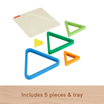 Fisher-Price Wooden Mini Rainbow Jigsaw Puzzle Triangle For Toddlers & Kids, 5 Wood Pieces - Image 5