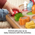 Fisher-Price Hide & Peek Pop-Up Animal-Themed Baby Sensory Activity Toy With Wood & Sounds - Image 3