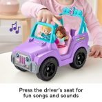 Little People Barbie Toy Car With Sounds And 2 Figures, Beach Cruiser, Toddler Toys - Image 3