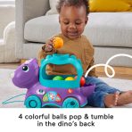 Fisher-Price Poppin' Triceratops Dinosaur Interactive Musical Learning Toy For Toddlers, 4 Balls - Image 3