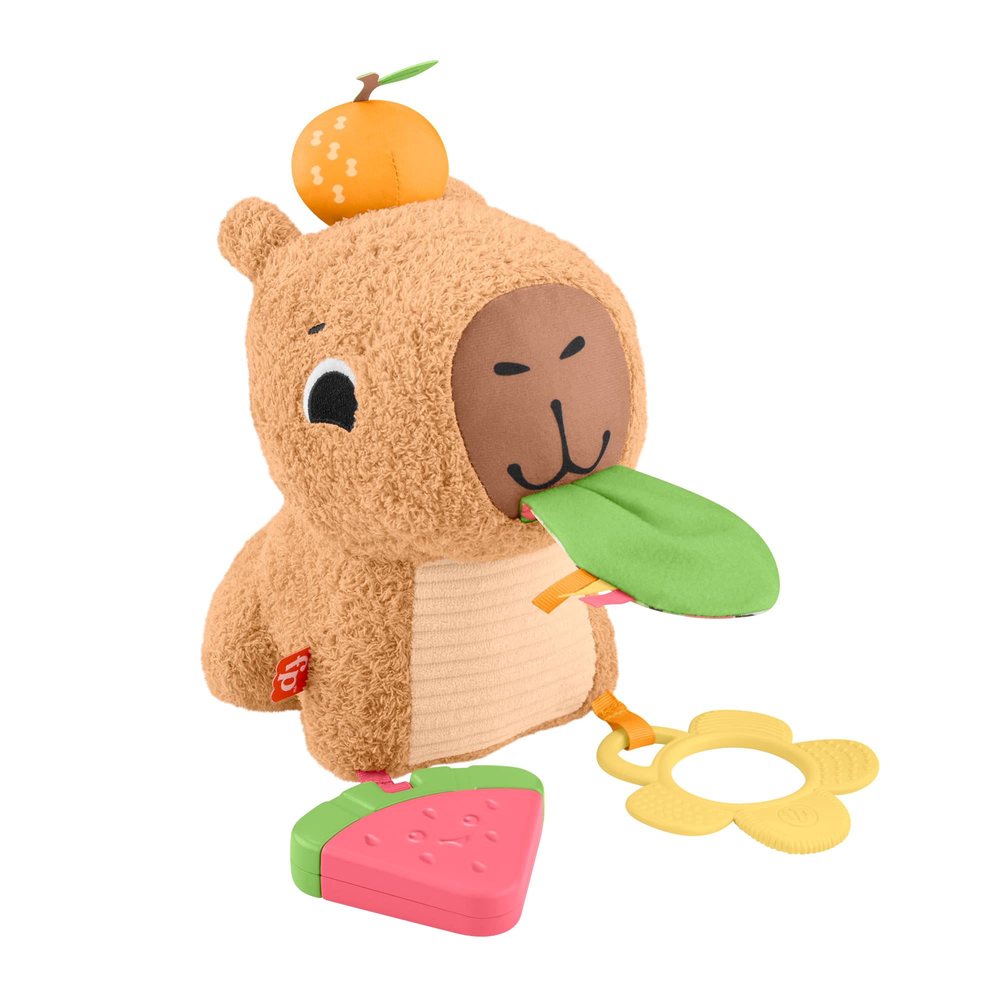 rmsuignvnsseykbqeeso_3073ad4f-d367-4e00-b902-66df10965836 Fisher-Price Snuggly Snacky Capybara Plush Baby Sensory Toy With Teether & Rattle For Newborns - Image 1