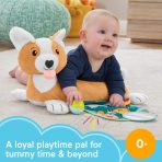 Fisher-Price Baby Tummy Time Toys, 3-in-1 Puppy Wedge With Rattle TeeTher & Mirror - Image 2
