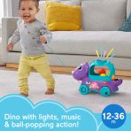 Fisher-Price Poppin' Triceratops Dinosaur Interactive Musical Learning Toy For Toddlers, 4 Balls - Image 2
