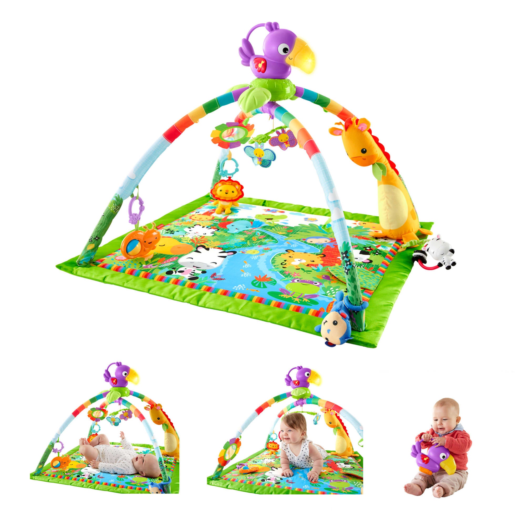 sjln65tycdmx9iuwk6kx_9a79b394-a725-41bc-84cc-c958914c9524 Fisher-Price Rainforest Music & Lights Deluxe Gym - Image 1