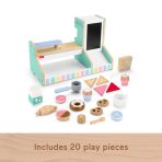Fisher-Price Wooden Coffee Shop Set For Preschool Pretend Play, 20 Wood Pieces - Image 3