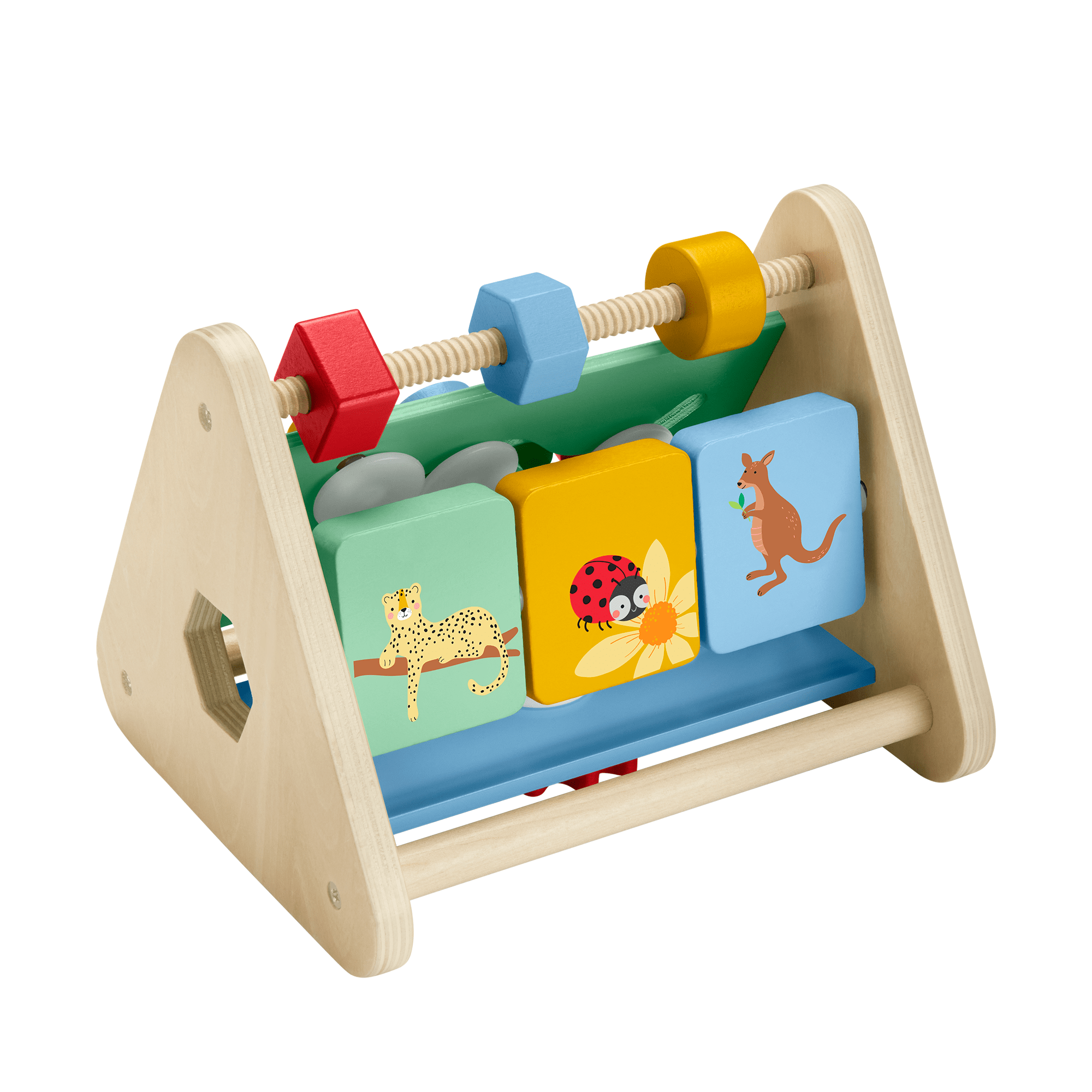 sprkhbhxtwh9gudac1zi_7ea4d1d4-3ef3-4aa3-82e1-3eb8663dfb0a Fisher-Price Wooden Activity Triangle, 3-Sided Fine Motor Toy For Baby, 1 Wood Piece - Image 1