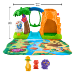 Fisher-Price Little People Dinosaur Village & Play Mat Toddler Playset, 3 Toy Figures - Image 6