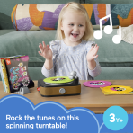 Fisher-Price Rockin' Record Player Musical Toy For Preschool Pretend Play - Image 2