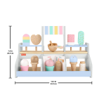 Fisher-Price Wooden Ice Cream Shop Set For Preschool Pretend Play, 18 Wood Pieces - Image 5