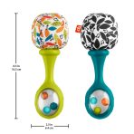 Fisher-Price Rattle 'n Rock Maracas Set Of 2 Baby Rattles, Newborn Toys, Neutral Colors - Image 3