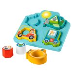 Fisher-Price Shapes & Sounds Vehicle Puzzle Baby Sorting Toy With Music & Lights