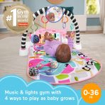 Fisher-Price Glow And Grow Kick & Play Piano Gym Baby Learning Toy With 2 Maracas, Pink - Image 2