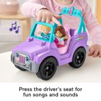 Little People Barbie Toy Car With Music Sounds And 2 Figures, Beach Cruiser, Toddler Toys - Image 3