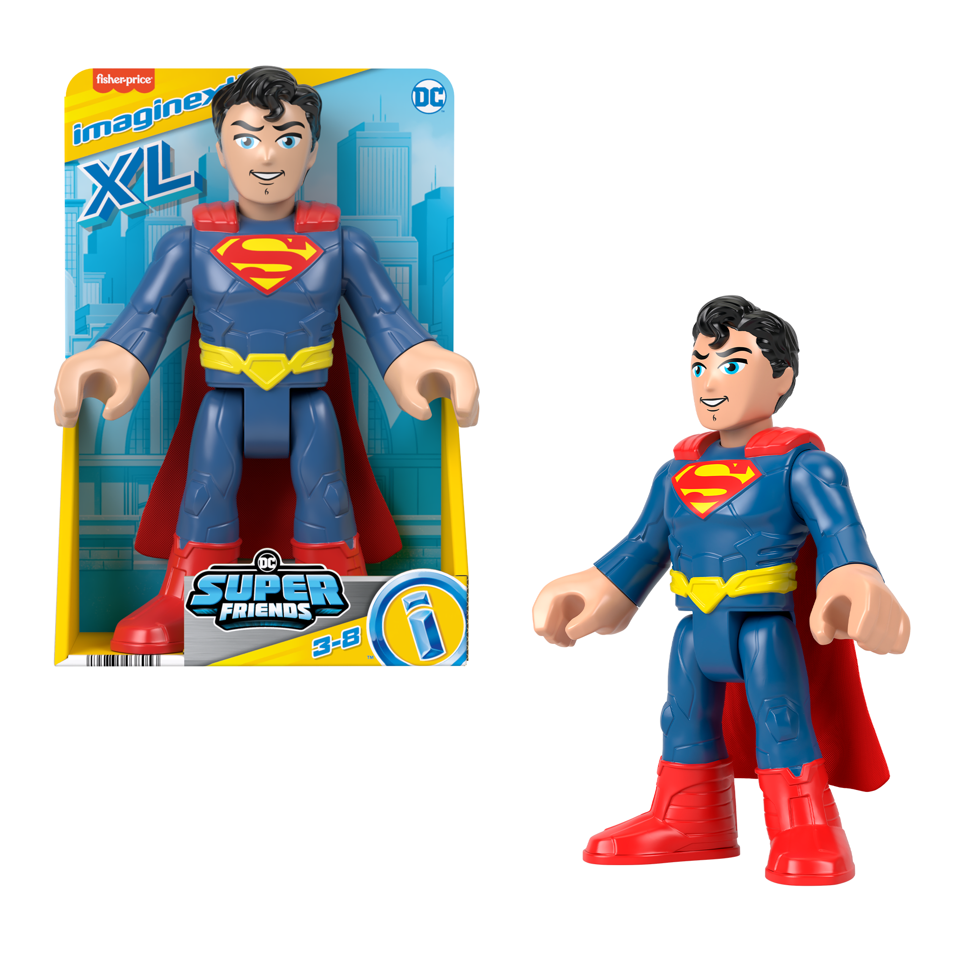 u253xpwtxh2o8o2lsjiq Imaginext DC Super Friends Superman XL Figure, 10-inch Poseable Preschool Toy - Image 1