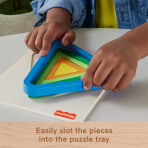 Fisher-Price Wooden Mini Rainbow Jigsaw Puzzle Triangle For Toddlers & Kids, 5 Wood Pieces - Image 3
