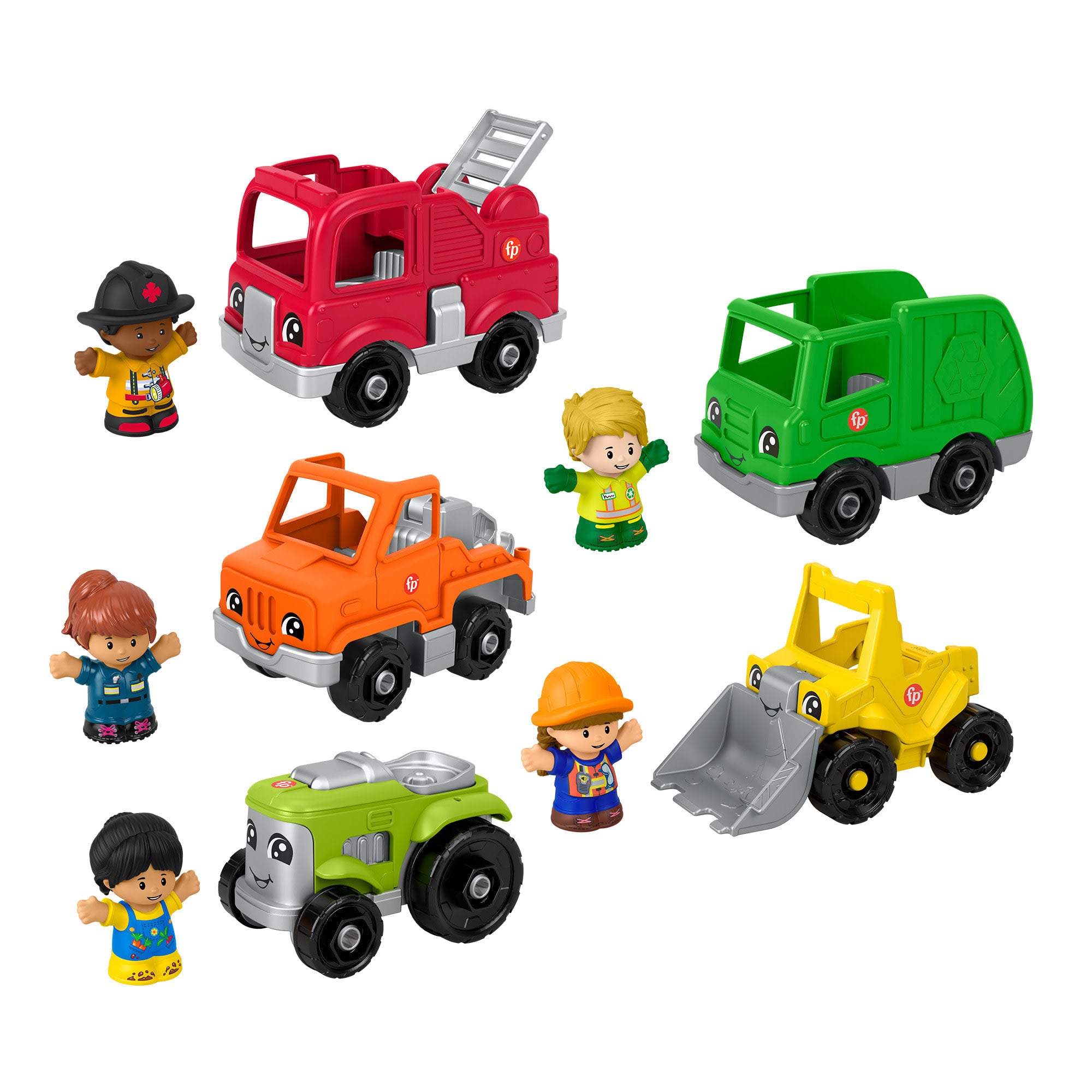 uwdidv60bkfwkd5s5wyo Fisher-Price Little People Activity Vehicles & Figures Gift Set For Toddlers, 10 Pieces - Image 1