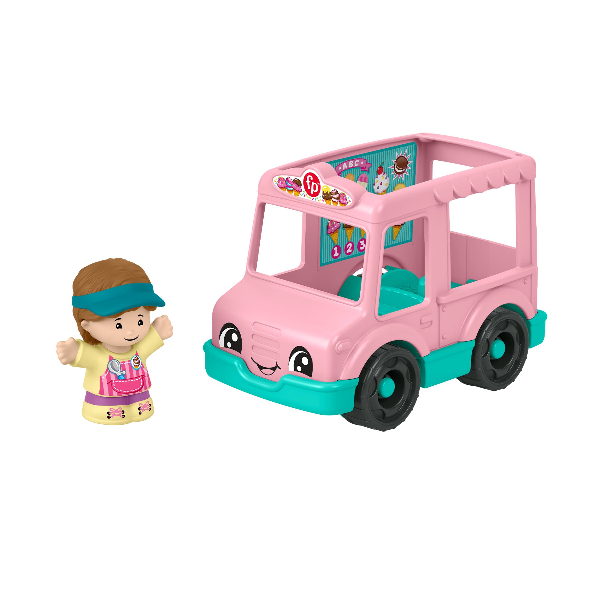 v8pcxtbxi1zwen0epvl8 Fisher-Price Little People Ice Cream Truck, Push-Along Toy Vehicle & Figure For Toddlers & Kids - Image 1