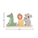Fisher-Price Wooden Stack & Sort Animals Baby & Toddler Toy, 10 Wood Pieces - Image 6