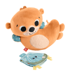 Fisher-Price 2-in-1 Rockin' Tummy Time Otter, Plush Baby Sensory Toy For Tummy Time