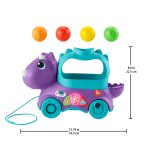 Fisher-Price Poppin' Triceratops Dinosaur Interactive Musical Learning Toy For Toddlers, 4 Balls - Image 5