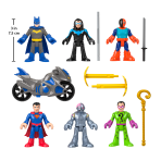 Imaginext DC Super Friends Deluxe Figure Pack Batman Toys For Preschool Kids, 9 Pieces - Image 2