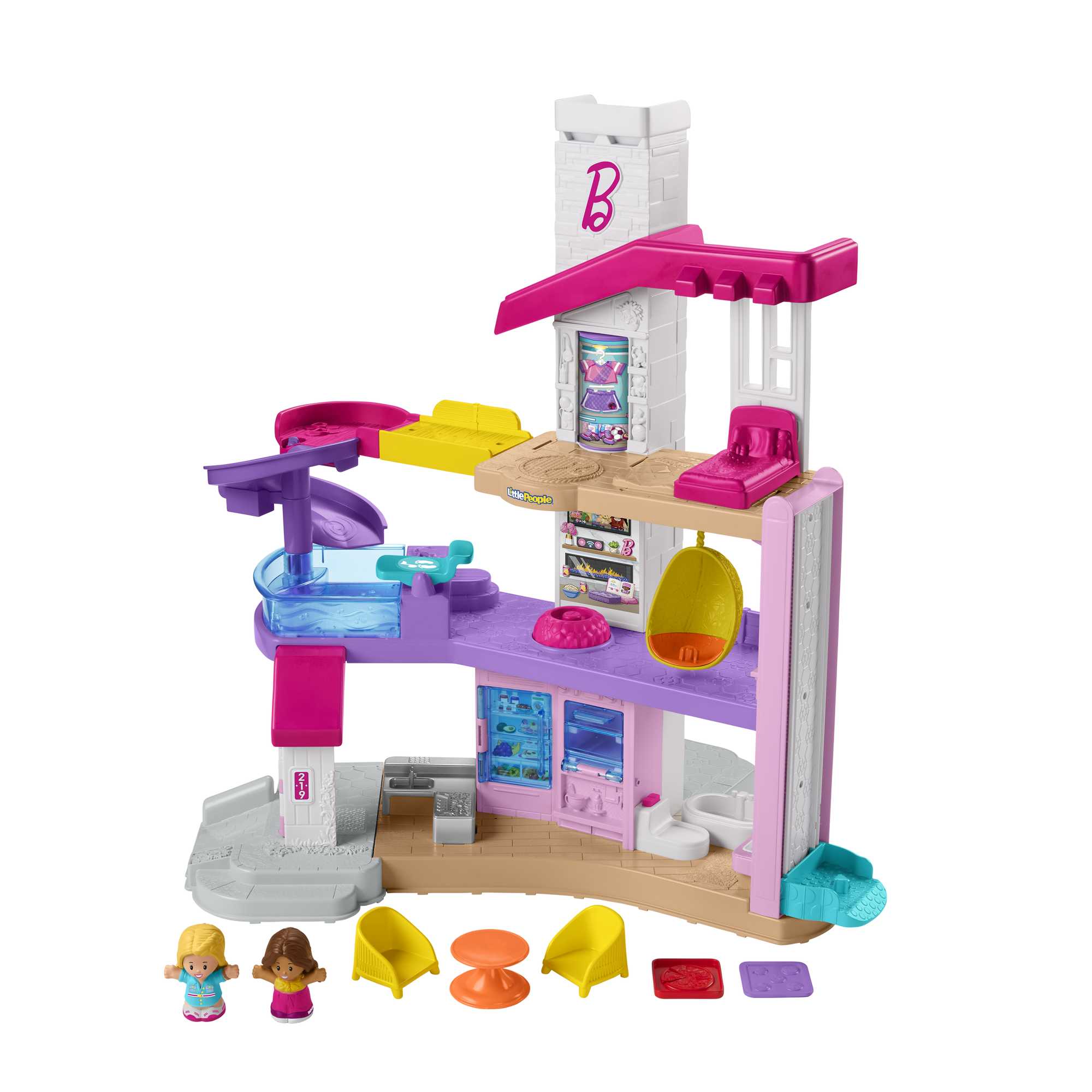 wdozn2nyvun2y04uapnh_3ff1b923-3f3f-431f-bf13-59d33bc9582d Little People Petite Maison de Rêve Barbie Version Anglaise et Française - Image 1