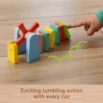 Fisher-Price Wooden Domino Run Playset, Preschool Building Game, 72 Wood Pieces - Image 3