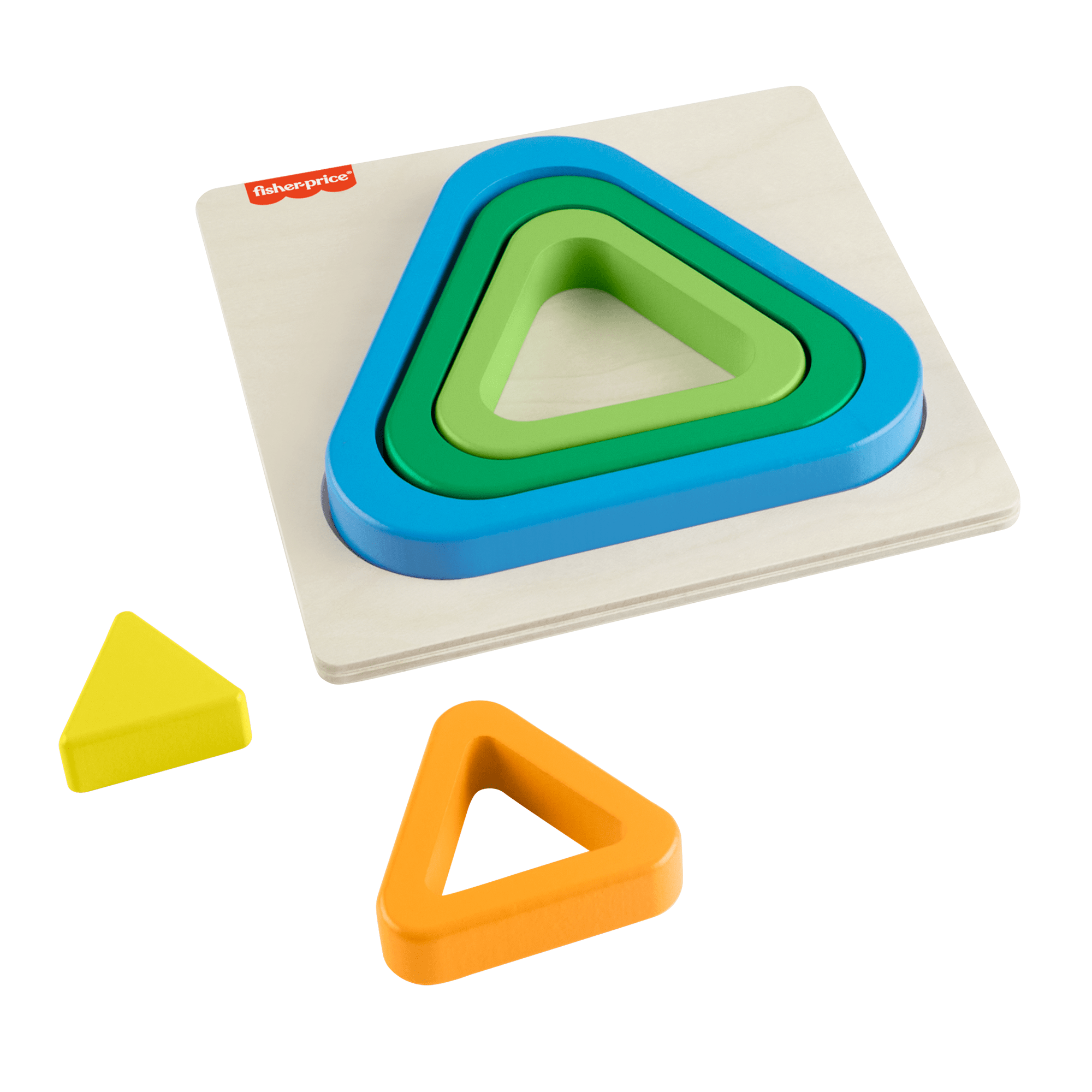 wtrjp3fe78iu3c2olhct_fa30193e-68b9-430d-aa01-ef5be88ef904 Fisher-Price Wooden Mini Rainbow Jigsaw Puzzle Triangle For Toddlers & Kids, 5 Wood Pieces - Image 1