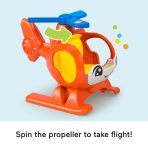 Fisher-Price Little People Helicopter Toy & Pilot Figure Set For Toddlers, 2 Pieces - Image 3