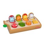 Fisher-Price Hide & Peek Pop-Up Animal-Themed Baby Sensory Activity Toy With Wood & Sounds