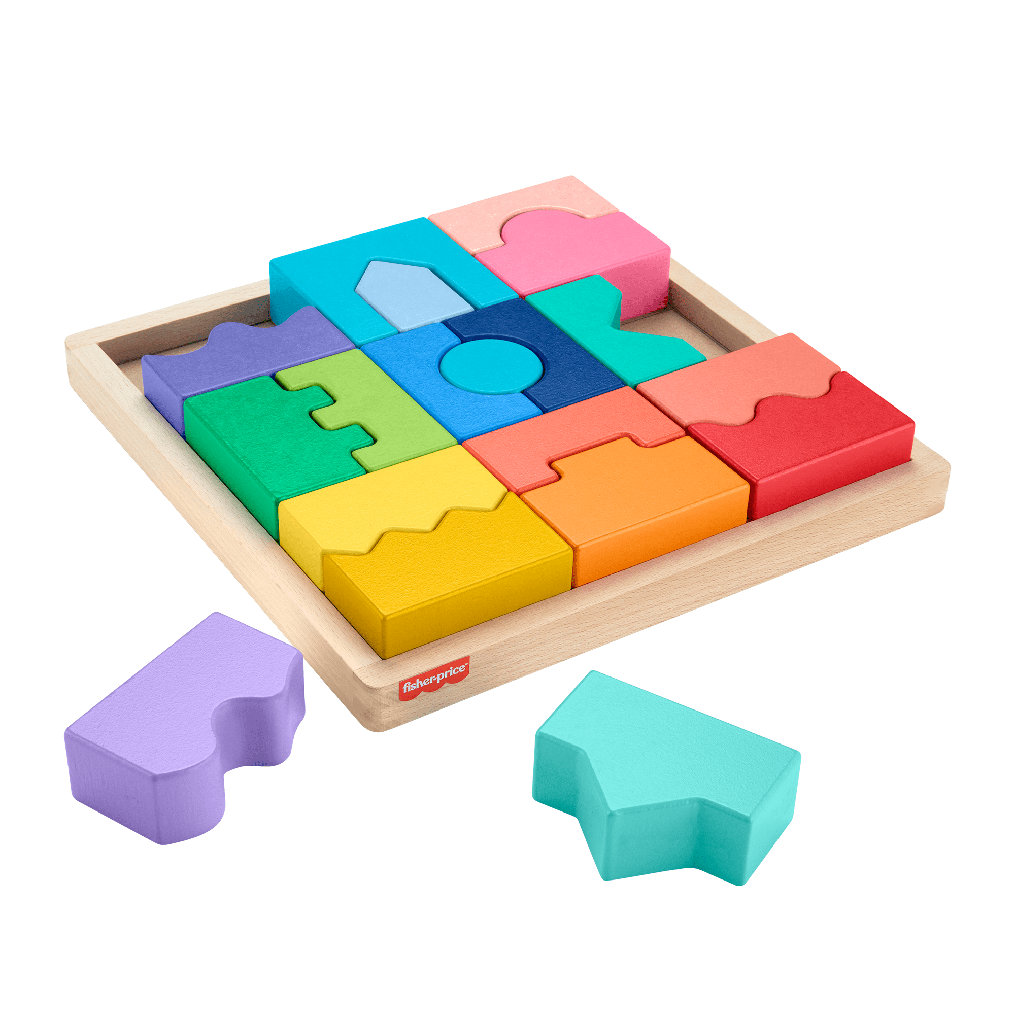 xlfka384gmmny3aijgke_36965928-fdfd-4cd9-ad71-532fad3192a2 Fisher-Price Wooden interlocking Blocks Puzzle For Toddlers & Kids, 20 Wood Pieces - Image 1