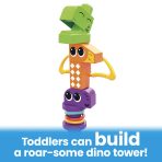 MEGA Bloks Squeak 'n Chomp Dinos Sensory Building Toys For Toddlers 1-3 (24 Pcs) - Image 4