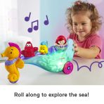 Disney Princess Ariel's Light-Up Sea Carriage Little People Musical Vehicle For Toddlers - Image 4