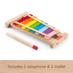 Fisher-Price Wooden Xylophone, Musical Instrument Toy For Toddlers, 2 Wood Pieces - Image 4