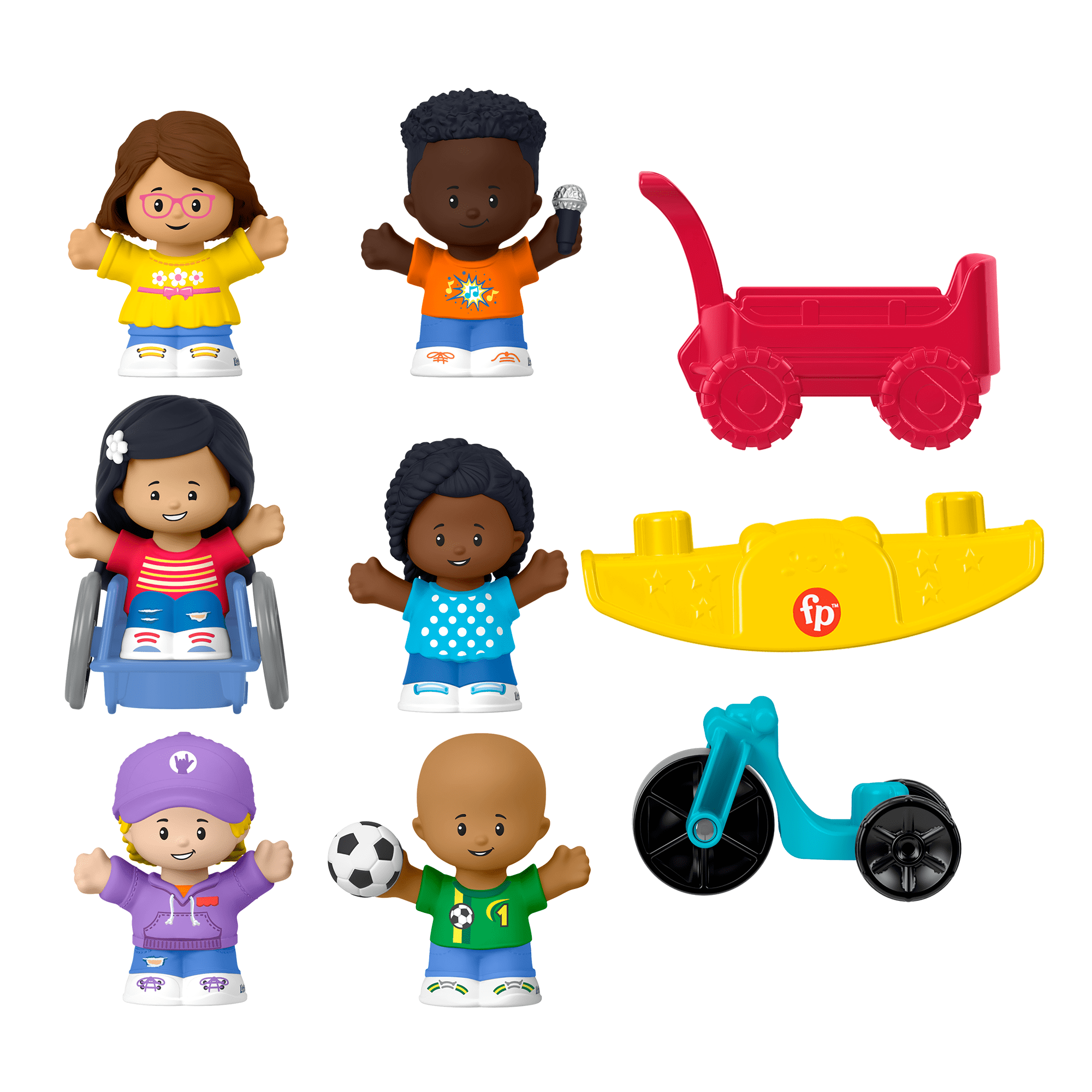 xwxxqlrboeljhu8nejvy_8100a3ab-ea77-49c8-b7e3-529b209a0665 Fisher-Price Little People Play For All Figure And Accessory Pack For Toddlers, 9 Pieces - Image 1